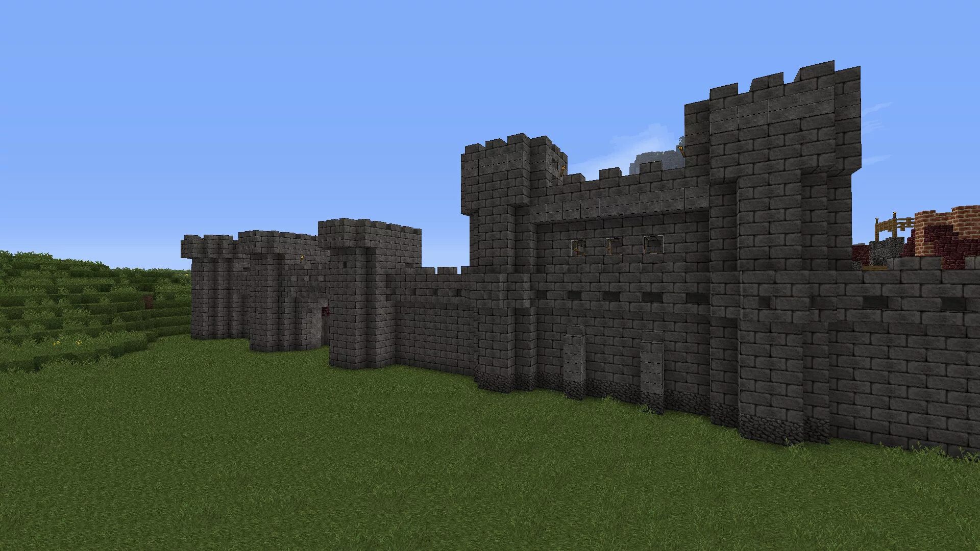 The knocker minecraft. Замок майнкрафт 1.19. Стена крепости Minecraft. Майнкрафт стена замка с башнями. Средневековый забор в МАЙНКРАФТЕ 1.16.5.