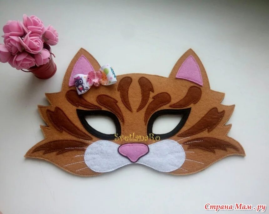 Маска рыжий кот. Маска из фетра. новогодняя маска кота. маска кота из фетра. маска кошки из фетра.
