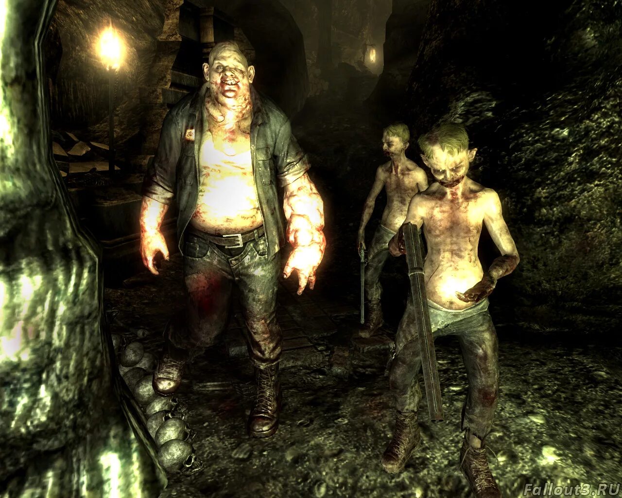 Fallout враги. Фоллаут болотный народец. fallout 3 point lookout костогрыз. болотный народец пойнт лукаут.