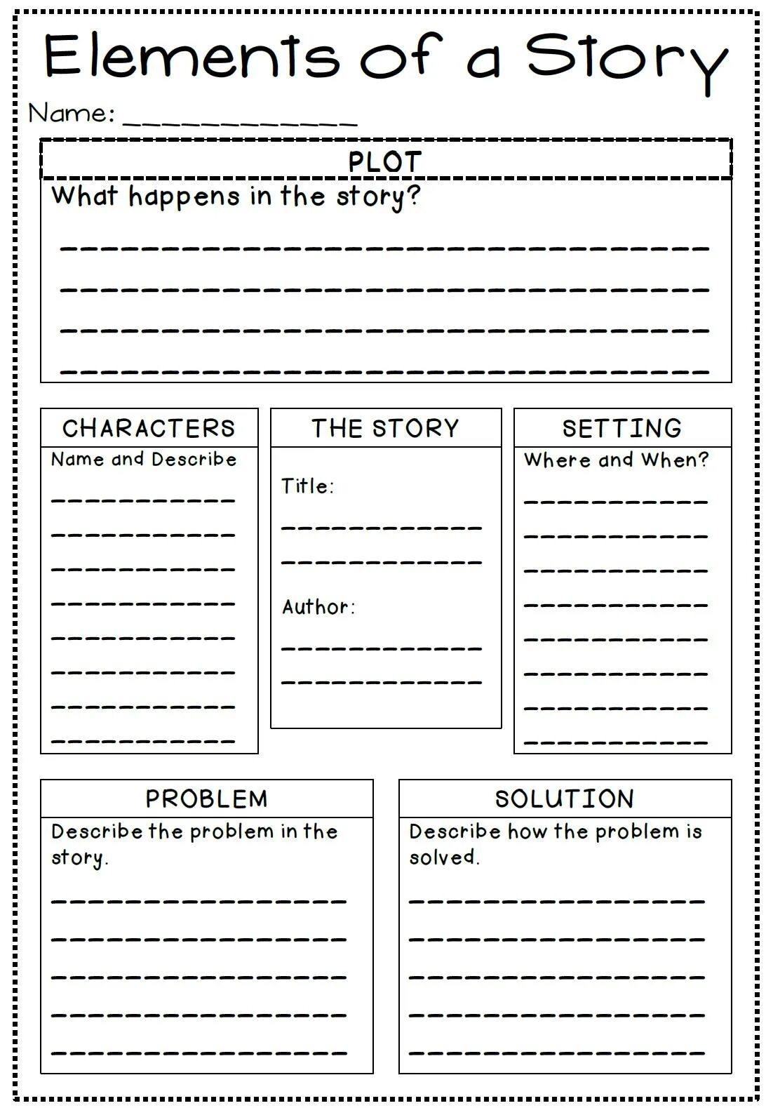 Story elements. Story Worksheets. Elementary Worksheets. Story elements Worksheet.