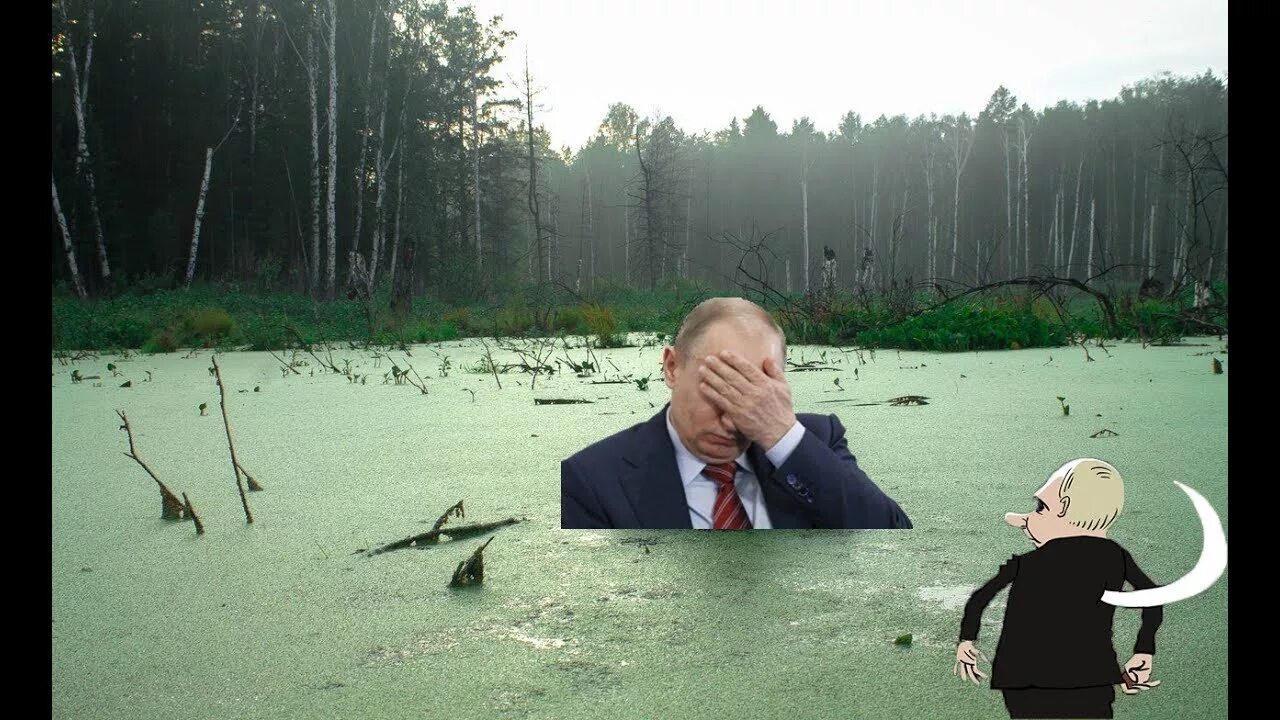 Путинское болото. Она утонула видео