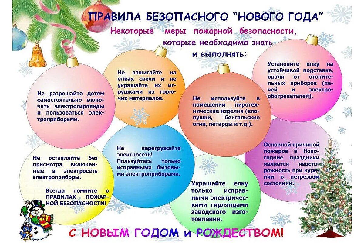 Правила безопасного поведения во время новогодних праздников