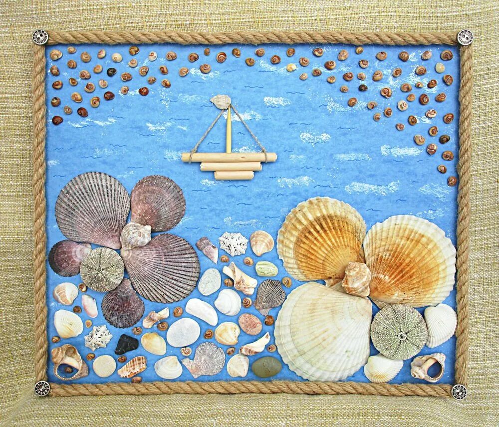 Интерьерные панно из кожи. Старинное панно. Панно на морскую тему из ракушек. Объемные картины. Панно б.