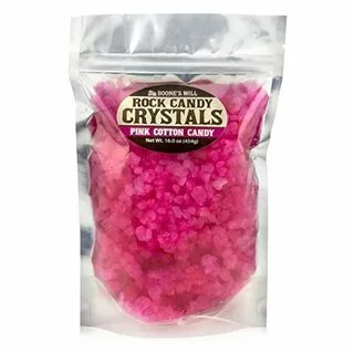 Hot Pink - Pink Cotton Candy Rock Crystal Candy 1 Pound In A Resealable Sta...