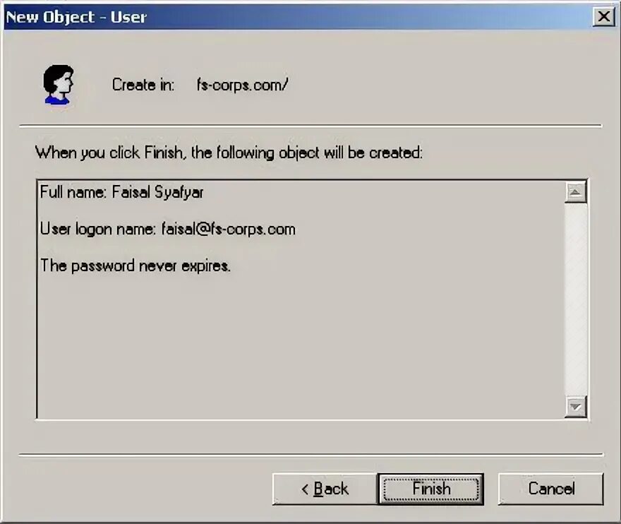 New object user. New object user