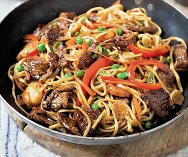 Лапша удон с овощами мясом