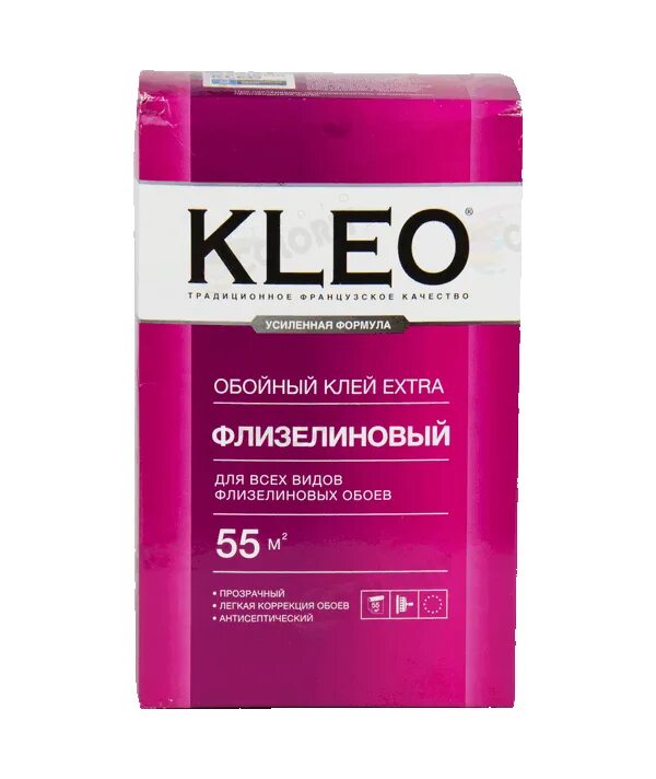 Сколько нужно пачек клея для обоев. Клей Kleo Extra 55 для флизелиновых обоев. Клей для флизелиновых обоев Kleo Extra 55м.кв.380гр.. Kleo обойный клей Extra Флизелиновый. Клей для обоев Kleo Extra 55 Флизелиновый.