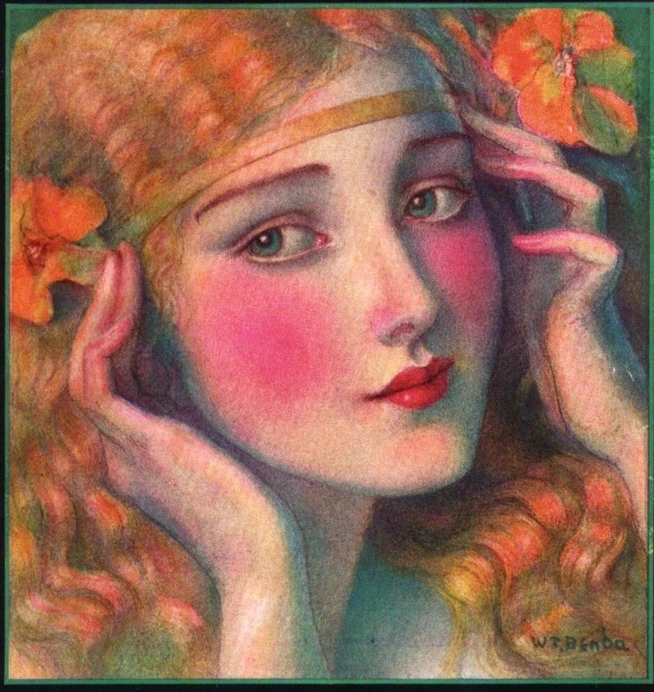 Девушка была румяна. Wladyslaw Theodor benda картины.