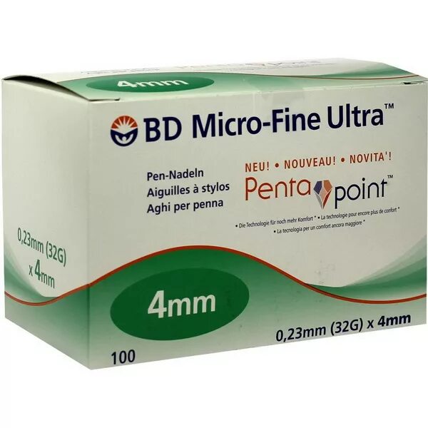 Micro fine plus иглы 4mm. 23 мм 32g х 4 мм 100 шт. 23 мм х 4 мм), 100 шт. Микрофайн иглы 4мм. 23х4.