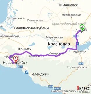 Краснодар новороссийск расстояние на машине