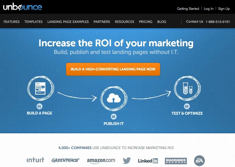 Without paging. Unbounce. Landing Page. Лендинг тесты. CTA examples.