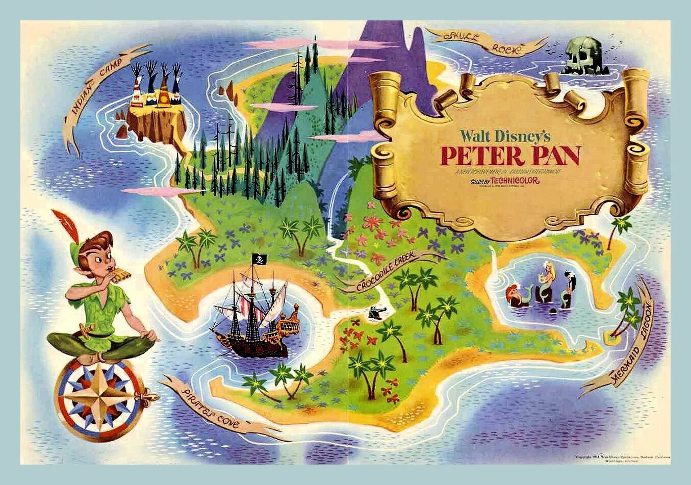 Где живет пэн. Питер Пэн остров Нетландия. Питер Пэн Нэверлэнд. Карта Нетландии Питер Пэн. Питер Пэн Страна Нетландия.