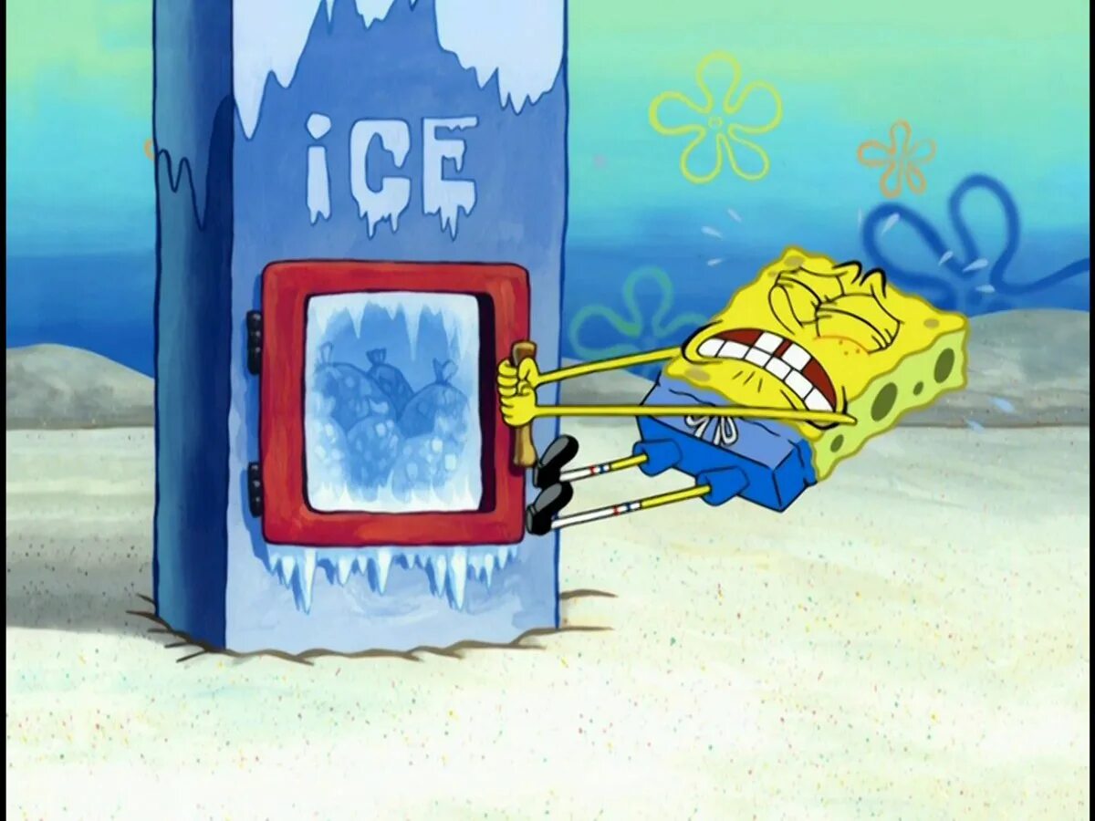 Голодная слюна. Spongebob Iceberg. Rod + Spongebob = Ice Clown.