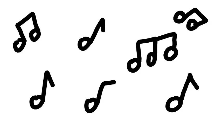 Animation Music Notes. Note cartoon. Notes Footage. Scribble Notes.
