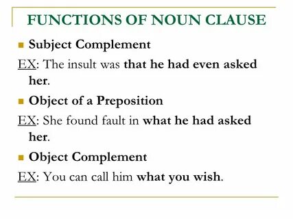 Function clause