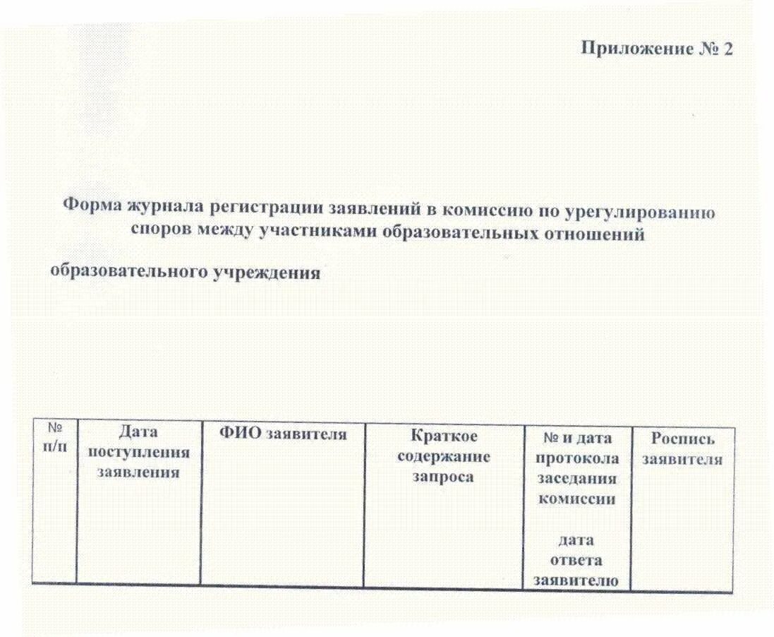 Книга регистраций заявлений