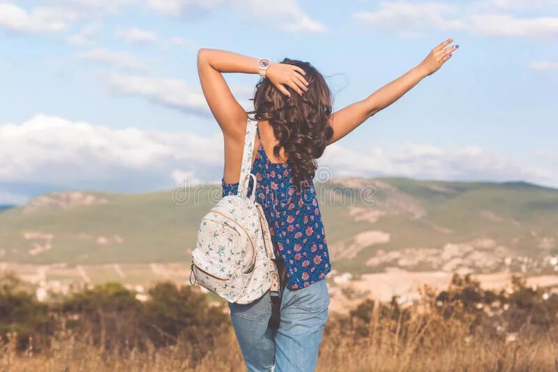 Back view. Парень с рюкзаком со спины. Девушка сидит спиной. Back view. Back view.