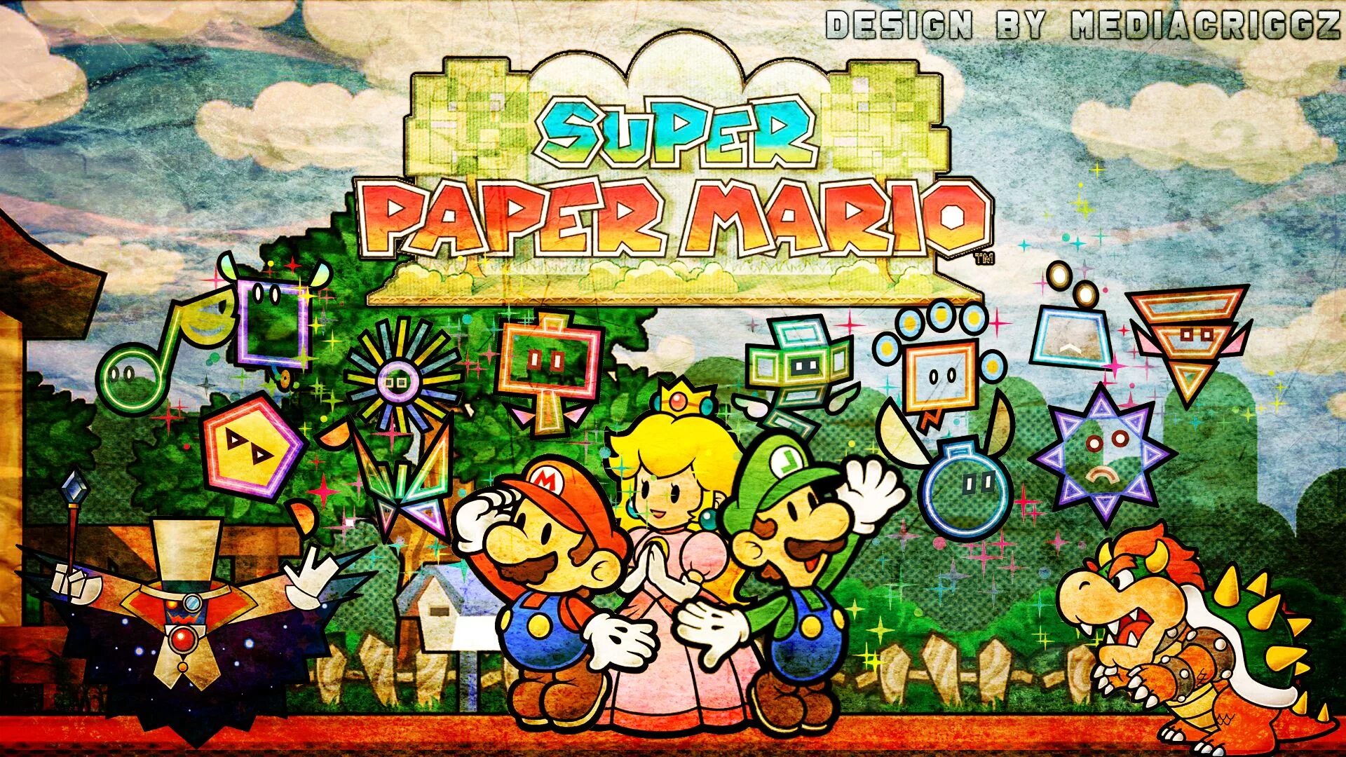 Super paper. Super paper mario nintendo wii. фон paper mario. super paper mario фон. супер бумажный марио 1 часть.