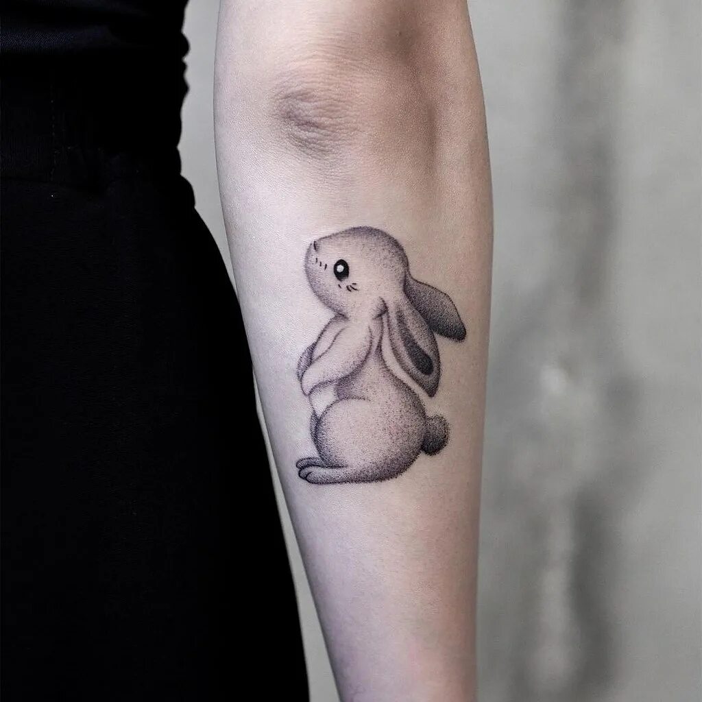 Татуировка кролик. Мини тату кролик. Татуировки для девушек зайчик. Тату зайчик