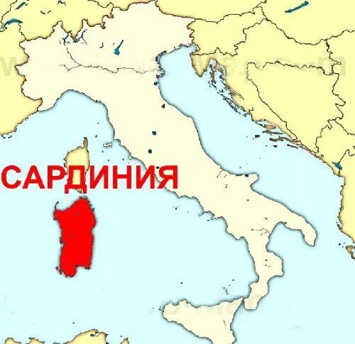 Остров Сардиния (Google Мои карты)