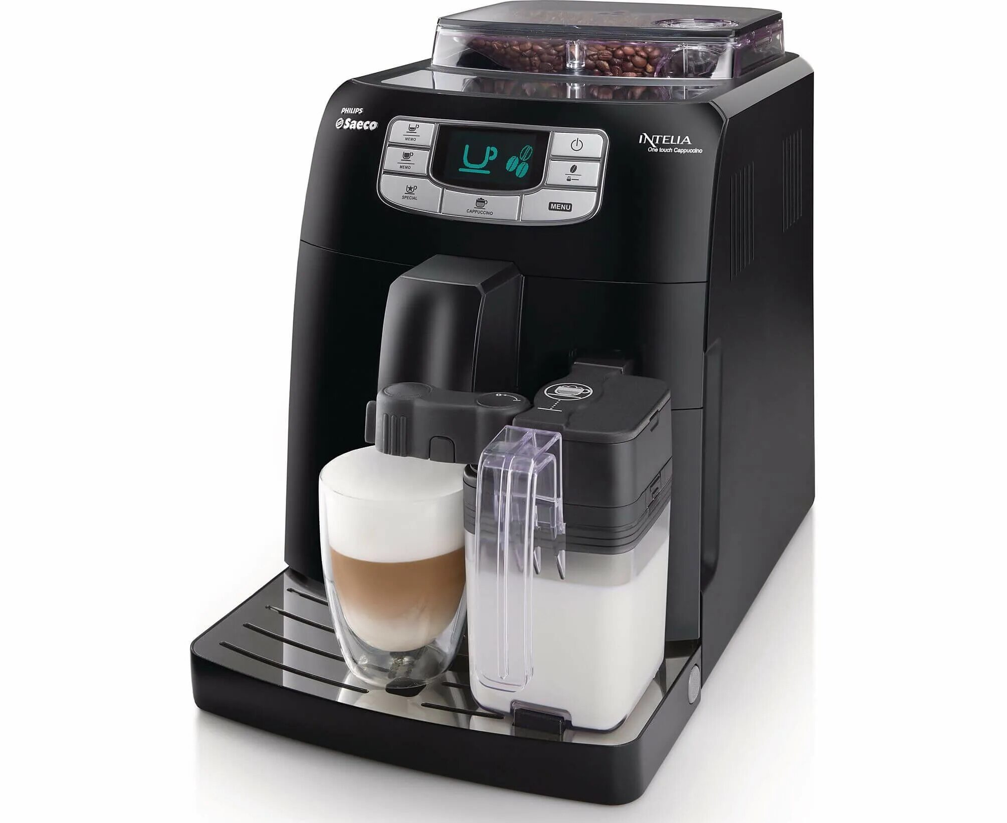 Филипс купил саеко. Кофемашина Philips Saeco hd8753. Philips Saeco Intelia. Saeco hd8753 Intelia Cappuccino Saeco. Saeco Intelia one Touch Cappuccino.