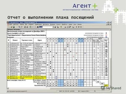 План посещения