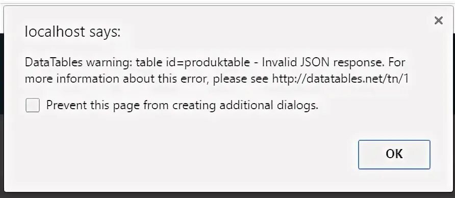 Warning table. Warning table