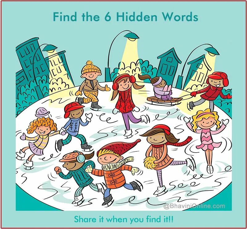 Which word is hidden in the video. Find 6 words.