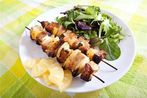 Шашлык с ананасом