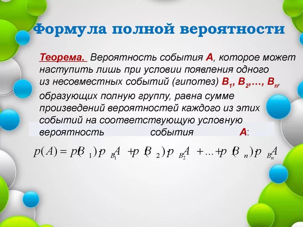 Теория вероятности группы. Формула полной вероятности обозначения. Теория полной вероятности формула. Теория вероятности формула полной вероятности. Формула нахождения полной вероятности события.