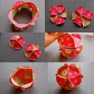 Как сделать новогоднюю игрушку из бумаги