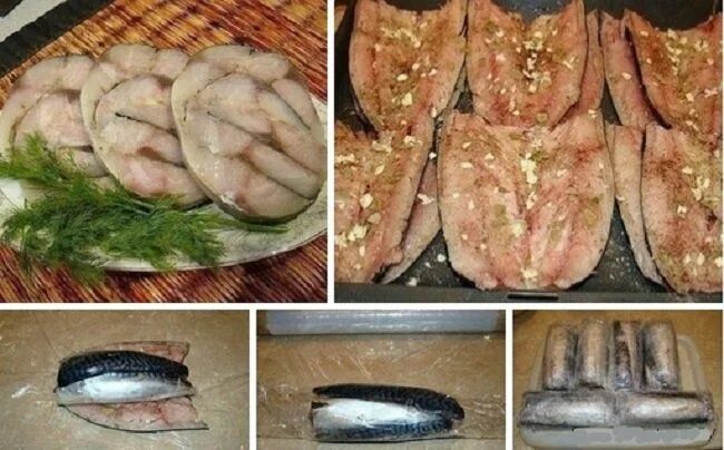 Рецепт из СССР Мурманское сало Скумбрия соленая малосольная Очень вкусно Рыбные 