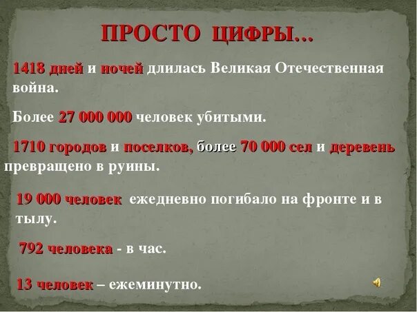 Сколько продолжалась великая. Сколько днейблилась ВОВ.