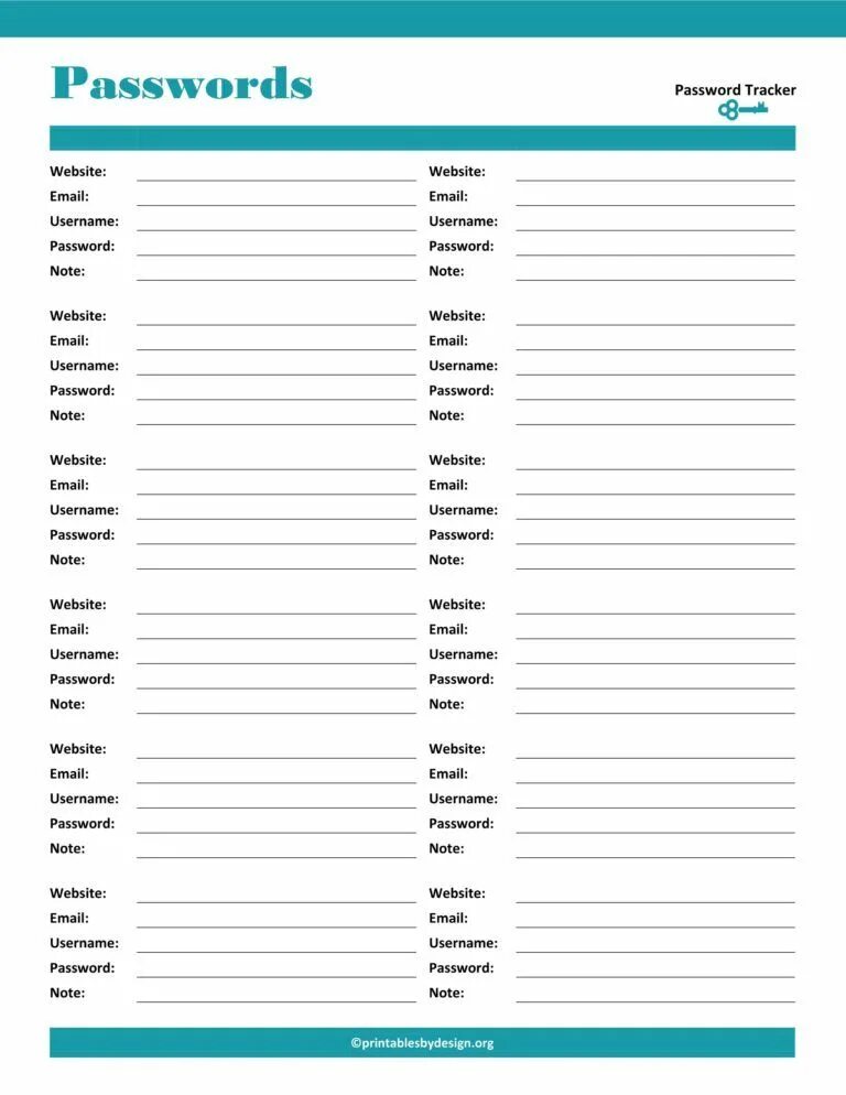 Passwords сайтов. Трекер паролей. Шаблон для паролей. Таблица для паролей. Лист для записи паролей и Логинов.