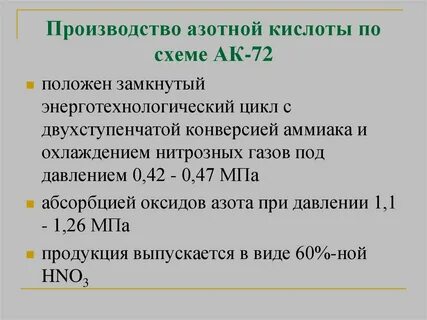 Сырье азотной кислоты