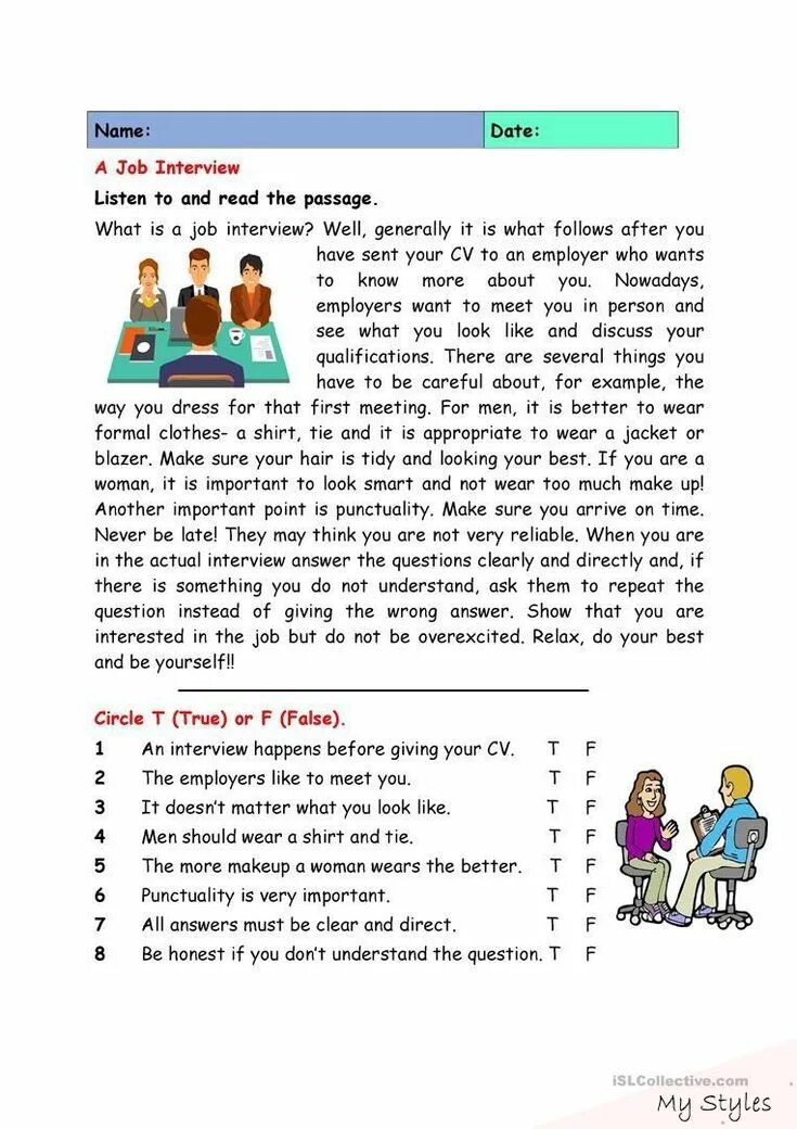 Read the interview. Задания true false английский английский. английский язык job interview задания. worksheets 5 класс английский чтение. тексты с заданиями jobs.