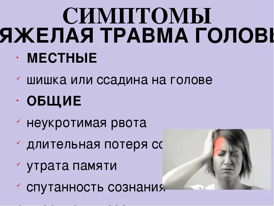 Сотрясение тошнит. Ударился головой тошнит.