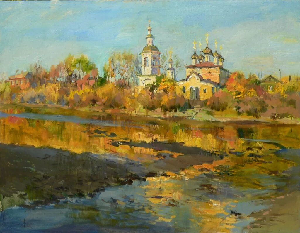 Сочинение по картине глазунова плес. Карпачева художник вологда. плес церковь картина глазунова.