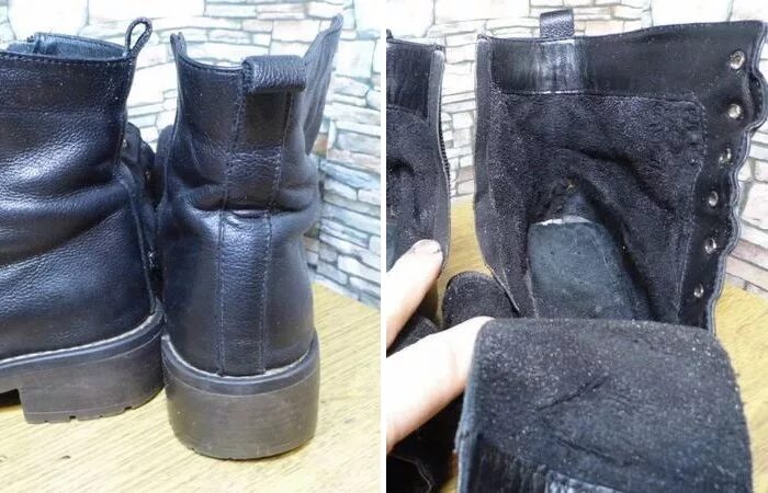 Стирается пятка внутри