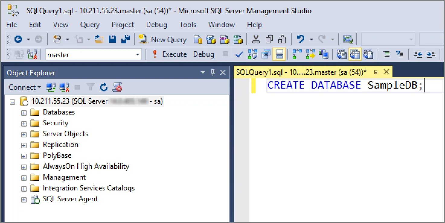 SQL for Linux. SQL agent. Debug object
