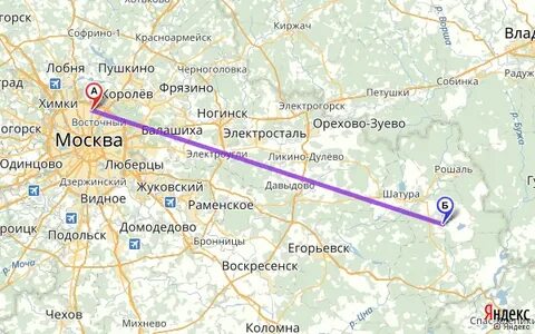 Сколько км московская обл москва