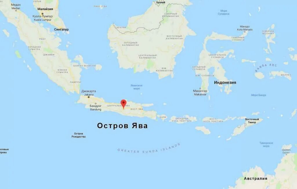 Где находится ост. Остров Ява на карте. Индонезия Ява на карте.
