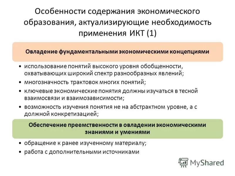 Текст экономического содержания