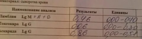 Антитела к лямблиям токсокарам