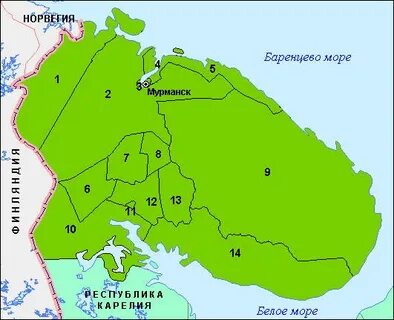 Мурманская область с кем граничит карта