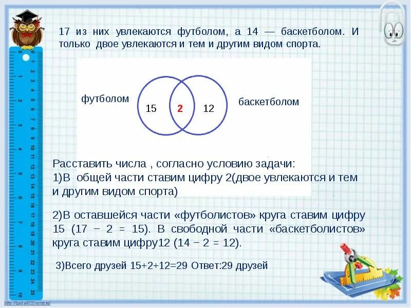 Задачи с ответами в виде чисел. Задачи на круги эйлера. решение задач с помощью кругов эйлера. задачи на круги эйлера с решением. круги эйлера задачи с ответами.