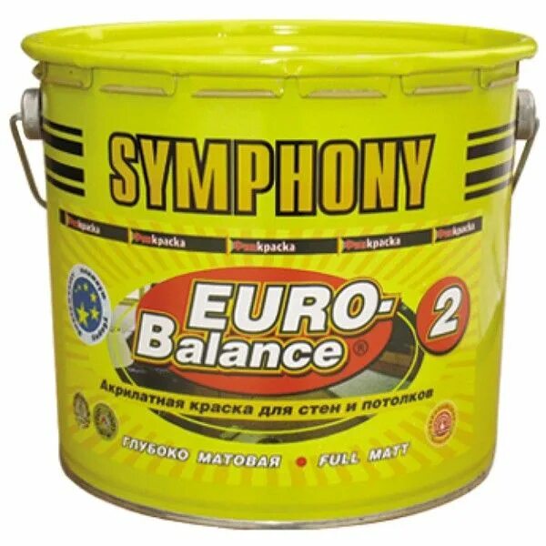 Краска симфония. Symphony euro balance 2 акрилатная глубоко матовая краска супер-белая 2,7. краска фасадная symphony евро баланс фасад силоксан lap 9л ведро. евро баланс 2 симфония.