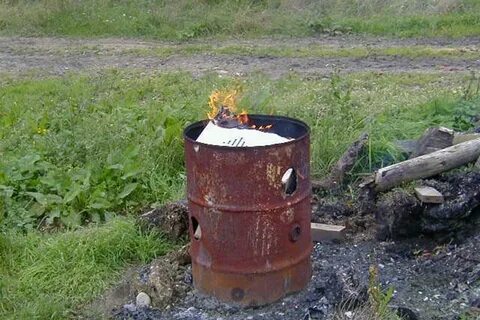 Для сжигания на даче своими руками