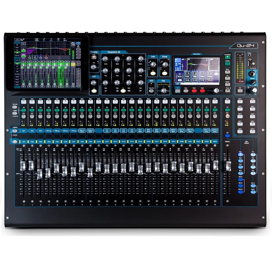 Как работает микшерный пульт. Цифровой микшерный пульт allen heath qu-24. allen&amp;heath qu-32. цифровой пульт allen heath. микшерные пульт 16 dsp digital multi effects.