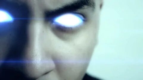 His eyes are blue